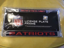 New New England Patriots NFL Laser Cut Metal License Plate Frame Rico Industries