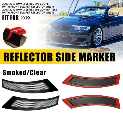 2X Smoked Side Front Bumper Marker Light Reflector For BMW E93 Convertible 07-13