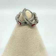 18k White Gold Filled1/2" Evil Eye Huggies Earrings, Small, Dainty