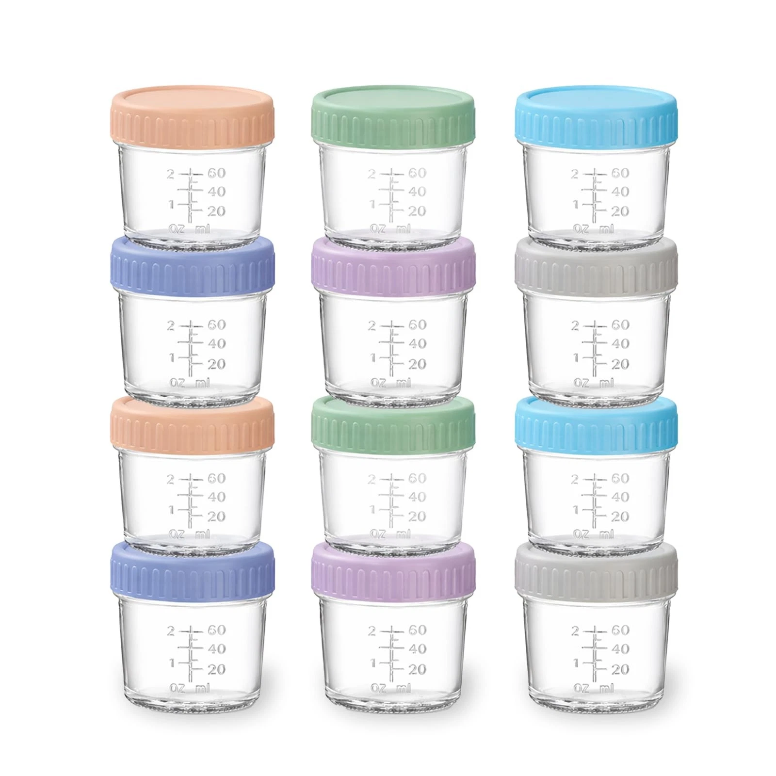 12 Pack Small Glass Containers with Lids, 4oz Glass Jars with Lids, Tiny Cond...
