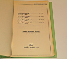 NIKON 100 ORIGINAL SPEEDLIGHT SB-7 SB-8 SB-7E SB-8E FACTORY REPAIR MANUAL L K