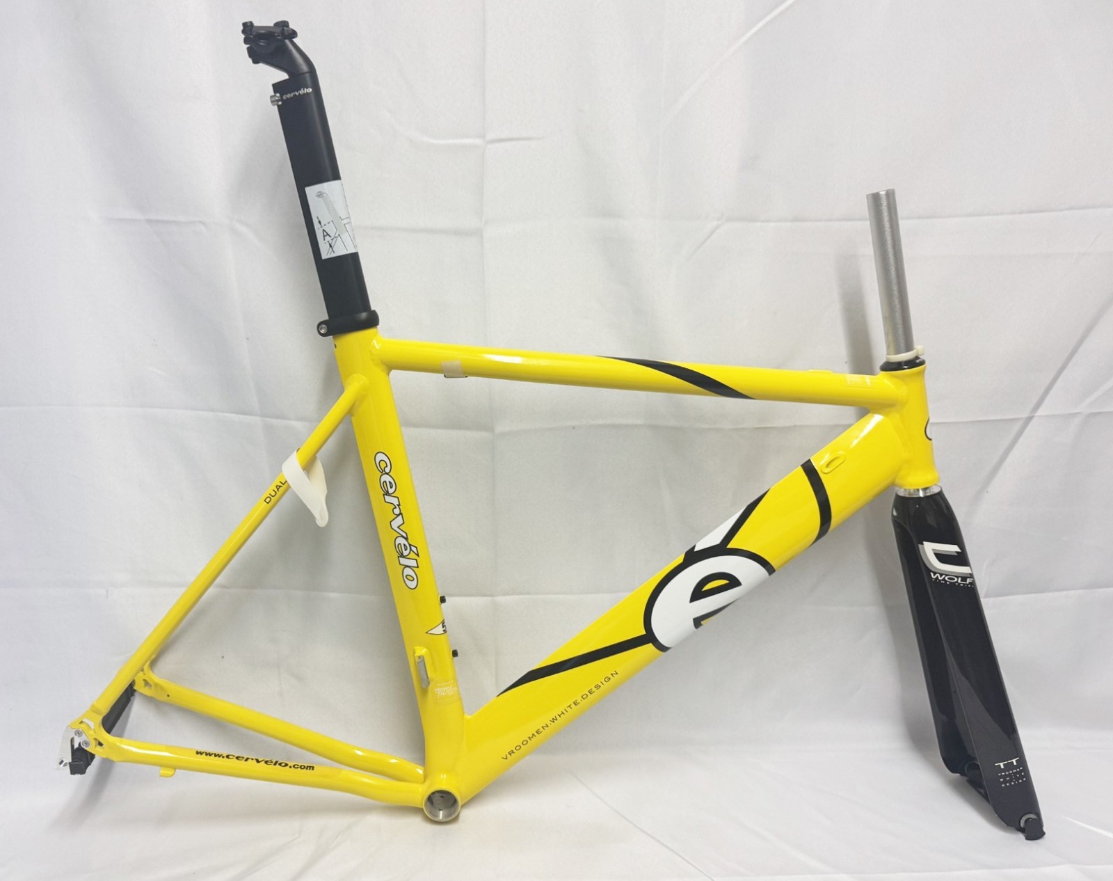 Cervelo Dual 54cm Triathlon / Road Bike Frameset w/ Seat Post & Headset