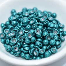 4x2mm Teacup 10 grams Beads - Saturated Metallic Forest Biome - Czech Glass