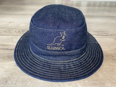 KANGOL Denim Bucket Hat - Indigo 8651.01 - Size S/M - Cotton - MINT