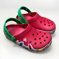 RARE! LIGHT UP  CROCS Christmas Size 12C  Kid...