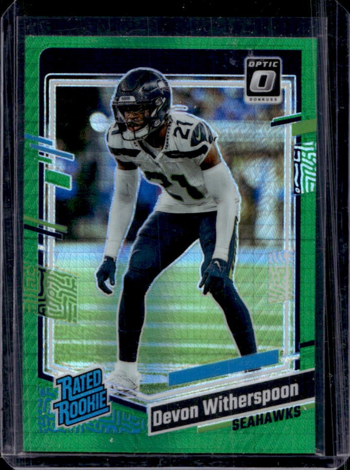 2023 Donruss Optic Devon Witherspoon Green Hyper Prizm Rated Rookie #292