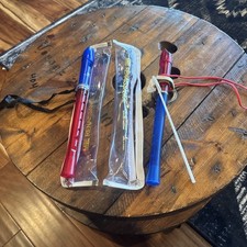 Vintage Lot Of 2 MIE Renaissance Soprano Recorder Baroque Fingering Red/Blue
