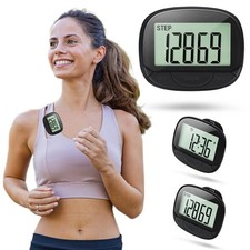 Simple Step Counter Walking 3D Pedometer with Clip and Lanyard