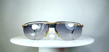 Sunglasses DAYTONA rimless wrap around gradient lens Gold plated size Large