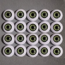 10 PR 24mm Acrylic Eyes Green Half Round Eyeballs for Lifelike Reborn Dolls DIY