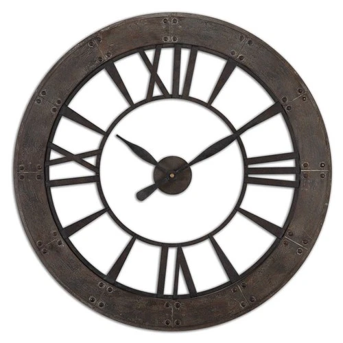 Uttermost 06085 Ronan 40" Diameter Rustic Farmhouse Quartz - Bronze - Picture 3 of 5