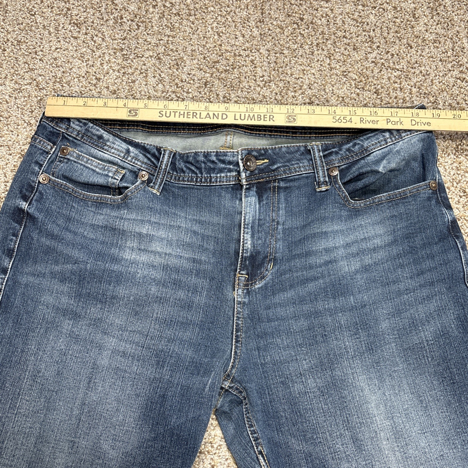 Seven7 Jeans Mens 38x32 Straight Fit Stretch Faded Medium Wash Denim 37x30 - View 7