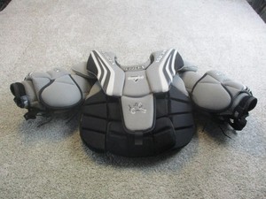 Vaughn Goalie Chest Protector Jr Medium Hockey Chest Arm Pad Gray Black Gear