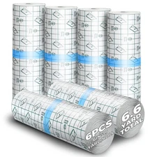 6 Rolls Waterproof Tattoo Aftercare Bandage Film 6"x1.1yd Transparent Second Ski