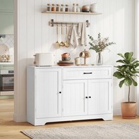 Homcom Sideboard Kommode Mit Schubladen, Verstellbaren Regalen FüR Wohnzimmer