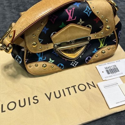 LOUIS VUITTON Marilyn M40128 Monogram Multicolor Noir Schwarz Handtasche Schu...