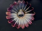 Vintage Federal Glass Celestial Marigold Iridescent Glass Starburst Bowl 9”