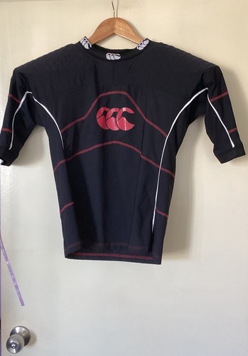 YOUTH CANTERBURY BLACK FOOTY BODY ARMOUR SIZE XL