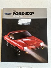 1982 Ford Exp Showroom Advertising Sales Brochure Paint Codes Sticker Removed