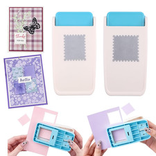 Jumbo Postage Stamp Punch Set - Large Square  Rectangle Craft Punches for Scrap