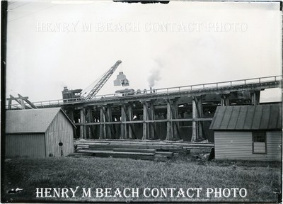 1900s Photo Lake Champlain & Moriah Railroad Scene Henry Beach 5x7 Contact Print