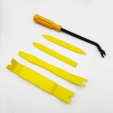 5 PCS Auto Trim Removal Tool Kit, No Scratch Plastic Interior Door Panel Yellow