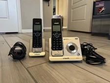 VTech LS6425-3 DECT 6.0 Cordless Phone System 2 Handsets + Answering machine