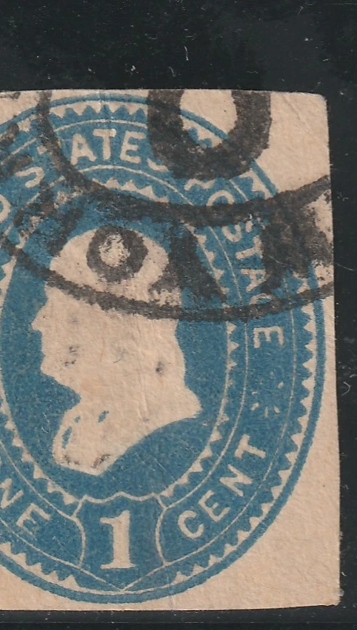 USA stationery envelopes 1884-87, 1C.blue+2C.brown, PRINTING ERRORS, cut square - Image 2 of 4