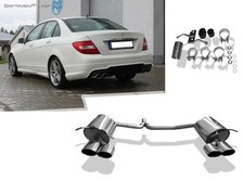 Fox Duplex Sportauspuff Mercedes C-Klasse W204 S204 4-Zylinder Limousine+T-Mod.