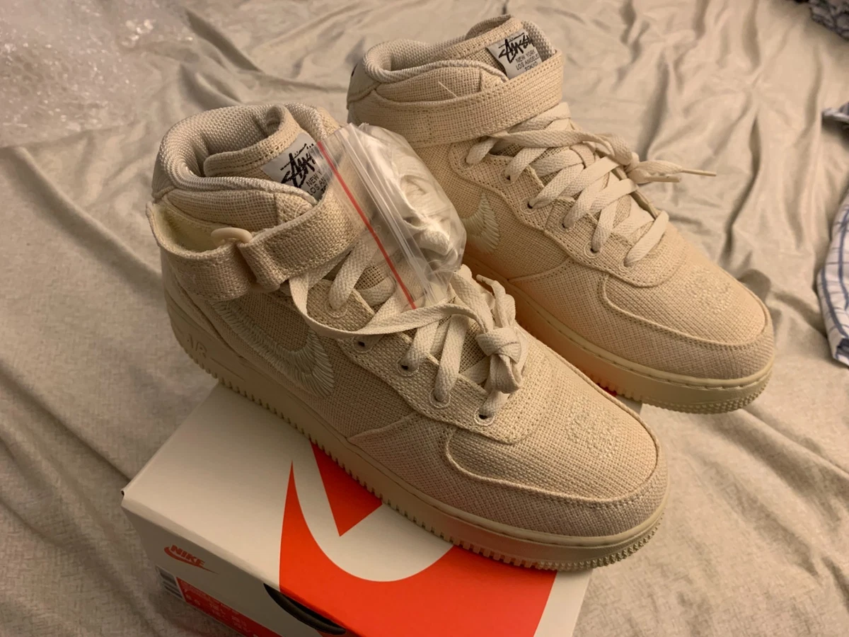Las mejores ofertas en Nike Air Force 1 Mid x Stussy Beige | eBay