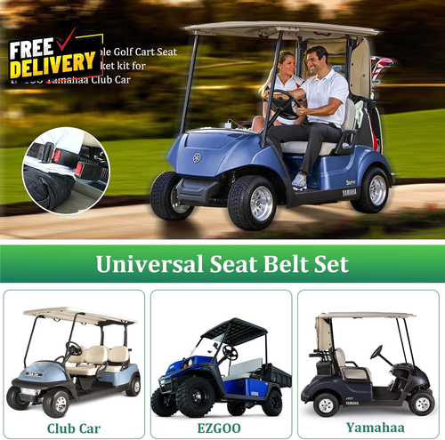 Upgraded Golf Cart Seat Belts Kit Universal Retractable for Golf Carts Compatibl - Picture 5 of 7