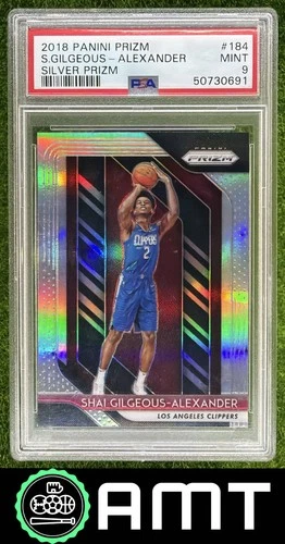 Shai Gilgeous-Alexander RC PSA 9 2018-19 Panini Prizm Silver Clippers 0691