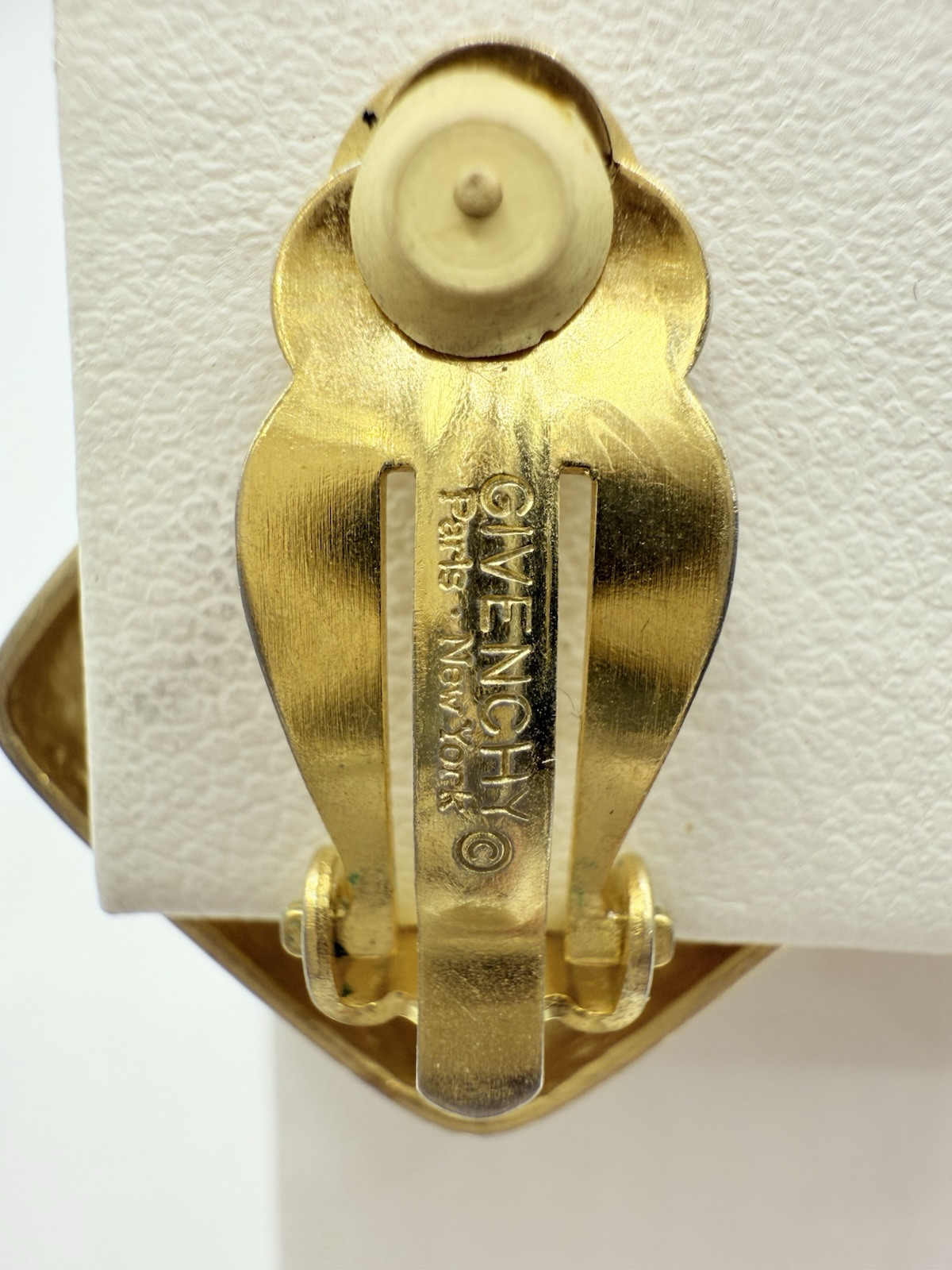 Vtg Givenchy Paris Signed Square Button Style Pea… - image 7