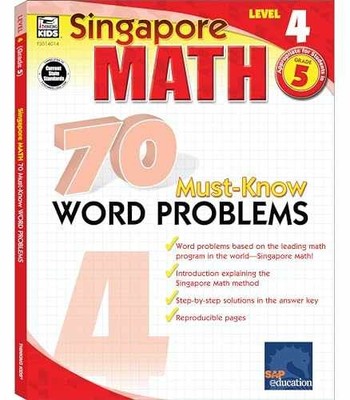 Singapore Math   70 Must-Know Word Problems Workbook - Paperback - Very Good o