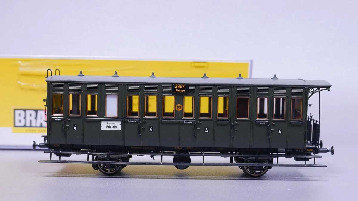 H0 DC Brawa 45604 Abteilwagen 4. Kl. 3947 Stuttgart DRG OVP #ST_613