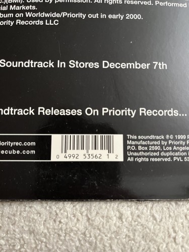Next Friday, The Soundtrack with Ice Cube, Lil' Zane, 1999 12" Single, VG+/G - Picture 5 of 5