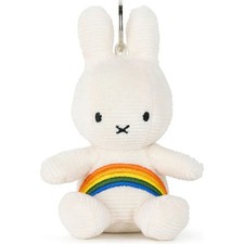 BON TON TOYS Miffy Stuffed Rainbow Plush Toy Keychain Backpack Chain NWT
