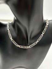COLLANA PORTACHIAVI GRECO ARGENTO 925 MESSICO 16" larghezza 5,9 mm 15,7 g