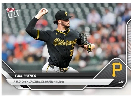 Paul Skenes 1st 200 K Season - 2025 MLB Topps NOW - Card #692