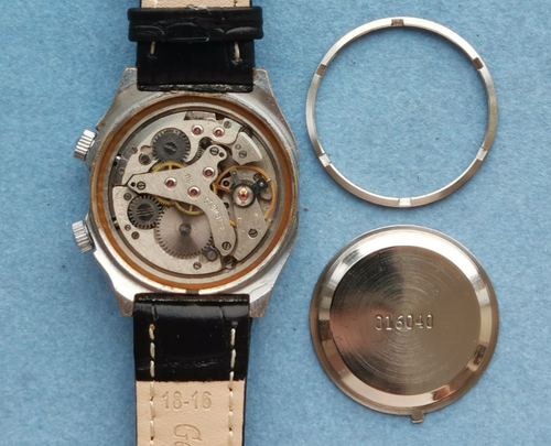Rare Watch Poljot SIGNAL m.2812.1 Mechaniсal ALARM Cricket WORK WELL USSR 1980"s - Picture 12 of 21