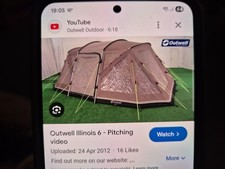 Outwell  illinois 6 berth tent .brown in colour