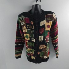 Tiara International sweater Ramie womens button 5706 cardigan M