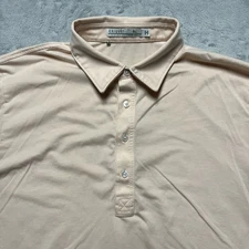 Criquet Polo Shirt Mens XL Beige Pima Cotton Blend Performance Stretch Golf