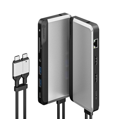 ALOGIC USB-C 10-in-1 Super Dock, Dual Display - 4K@60HZ, 2 HDMI, USB C (100W PD 