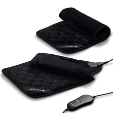 Infrared Heating Pad for Back Pain & Cramps (Black) - Weighted Heat Pad with ...