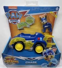 PAW Patrol, Mighty Pups Super PAWs Chase’s Deluxe Vehicle with Lights&Sounds