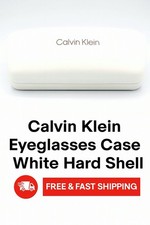 Calvin Klein Eyeglass Sunglasses Clamshell Hard Protective Case White New