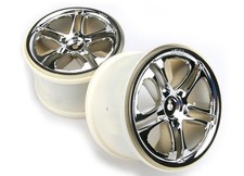 Traxxas 1/10 Revo 3.3  Split Spoke 3.8" Wheels, Chrome  5172X