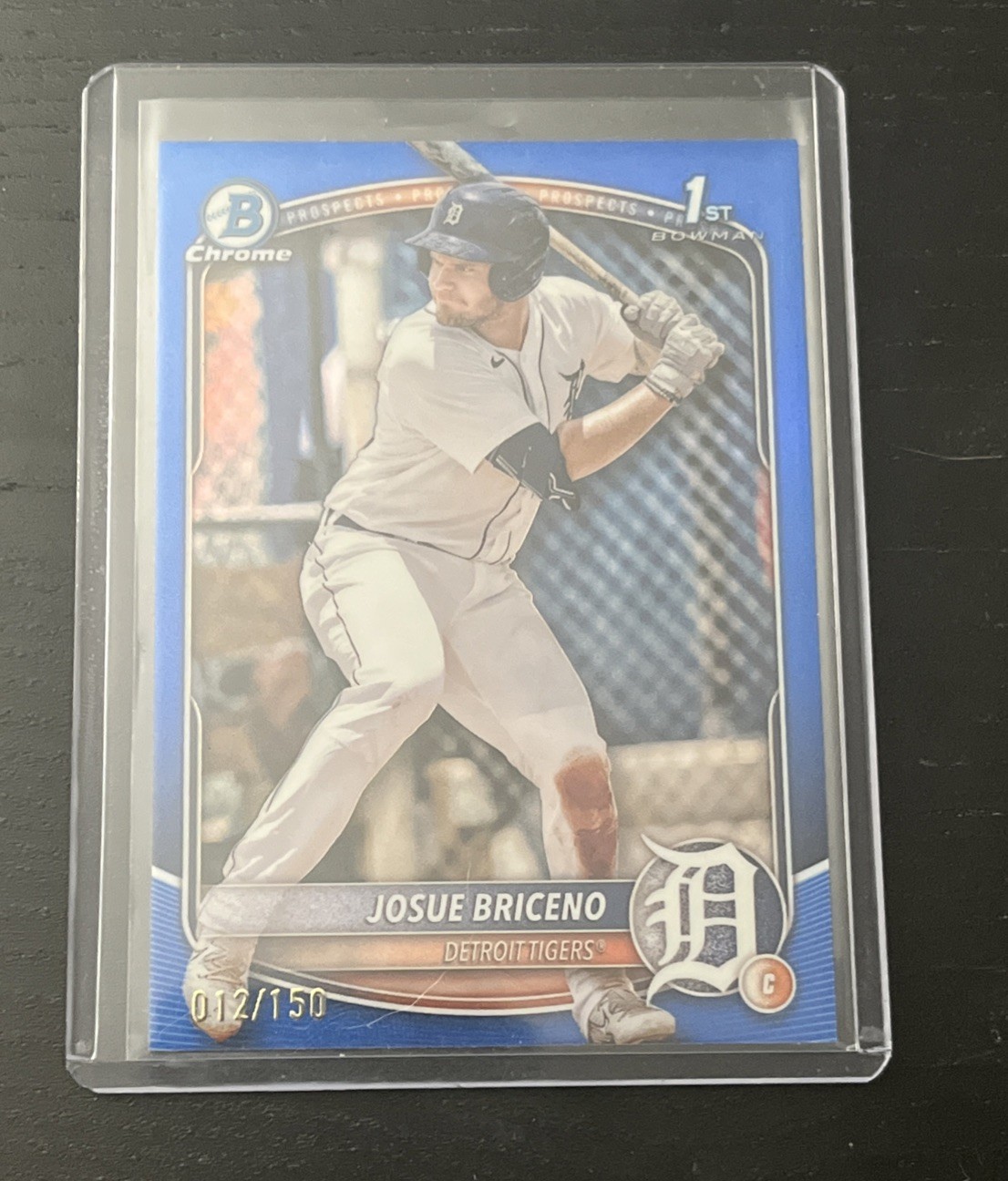 Josue Briceno 2025 1st Bowman Chrome TRUE BLUE REFRACTOR /150 Tigers