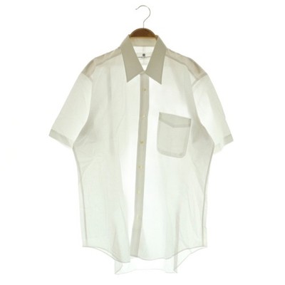 Pierre Balmain White Shadow Check Short Sleeve Shirt Mens Excellent For Ages 14+